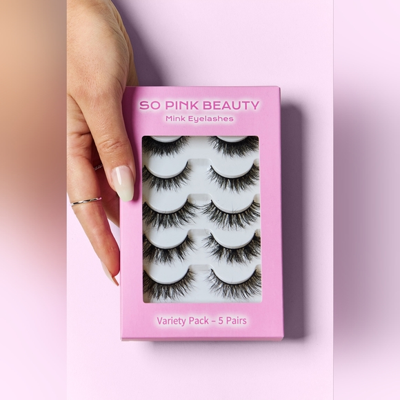 SO PINK BEAUTY 100% Mink Eyelashes Variety Pack 5 Pairs - Picture 3 of 4